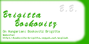 brigitta boskovitz business card